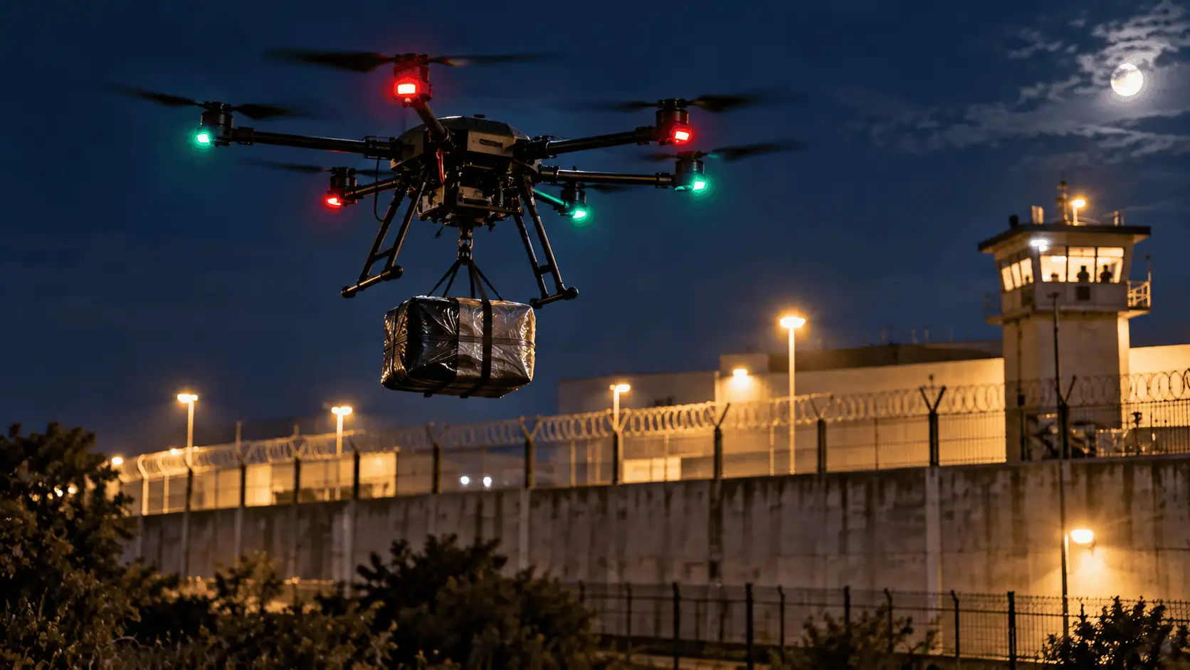 Drone con droga e cellulari fermato nel carcere di Siracusa: sequestrato quasi un chilo di hashish