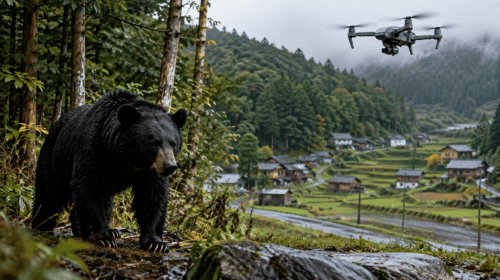 Emergenza orsi in Giappone, la tecnologia prova a salvarli: AI, droni e Monster Wolf
