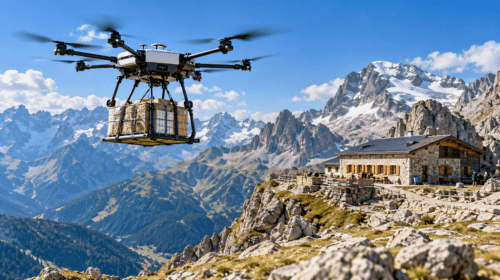 Droni cargo sui rifugi alpini: in Alto Adige trasportate oltre 8,5 tonnellate di rifornimenti