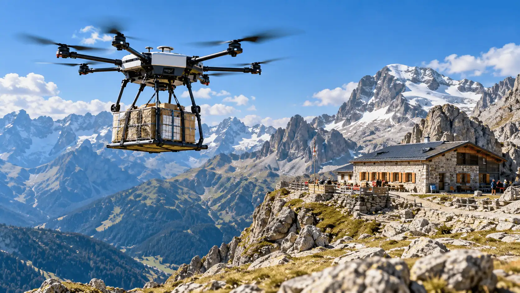 Droni cargo sui rifugi alpini: in Alto Adige trasportate oltre 8,5 tonnellate di rifornimenti