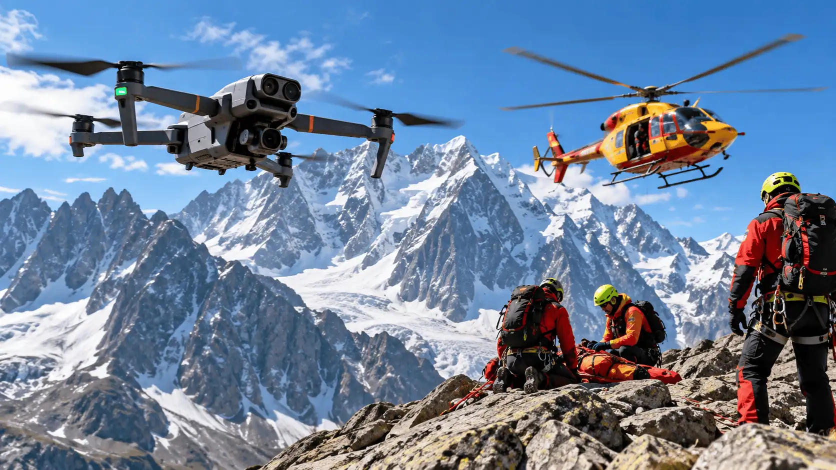 Droni e intelligenza artificiale nel soccorso in montagna: nuove tecnologie al test sulle Alpi