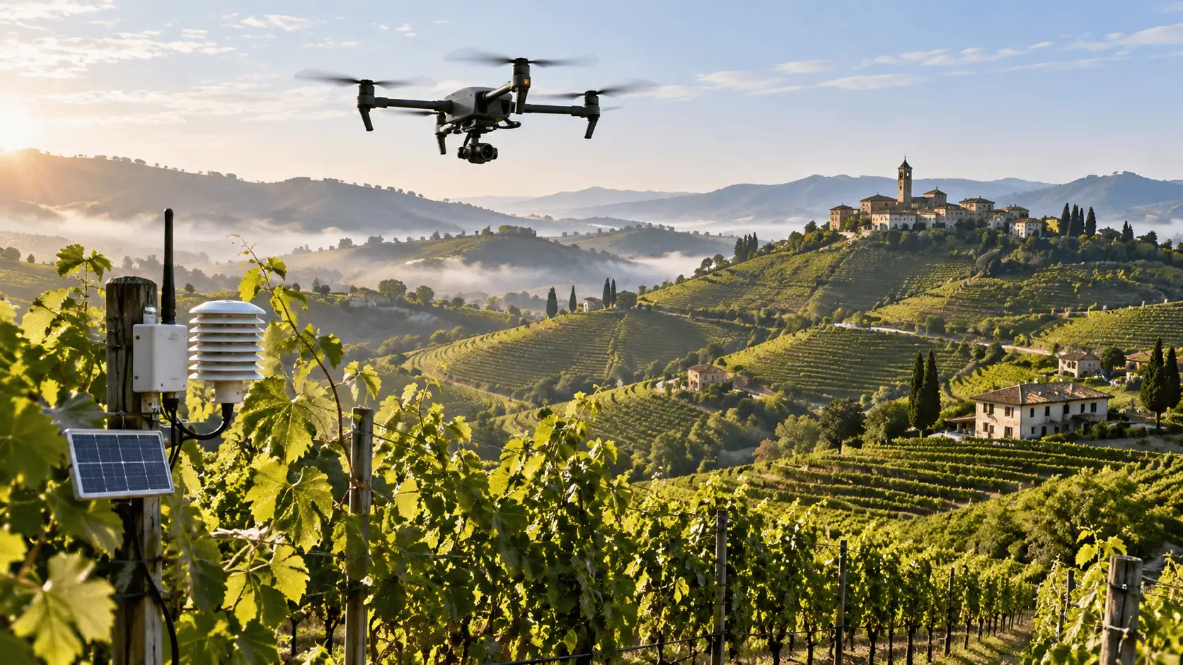 Droni e intelligenza digitale per il Prosecco: a Conegliano nasce il Tecnico Agritech del futuro