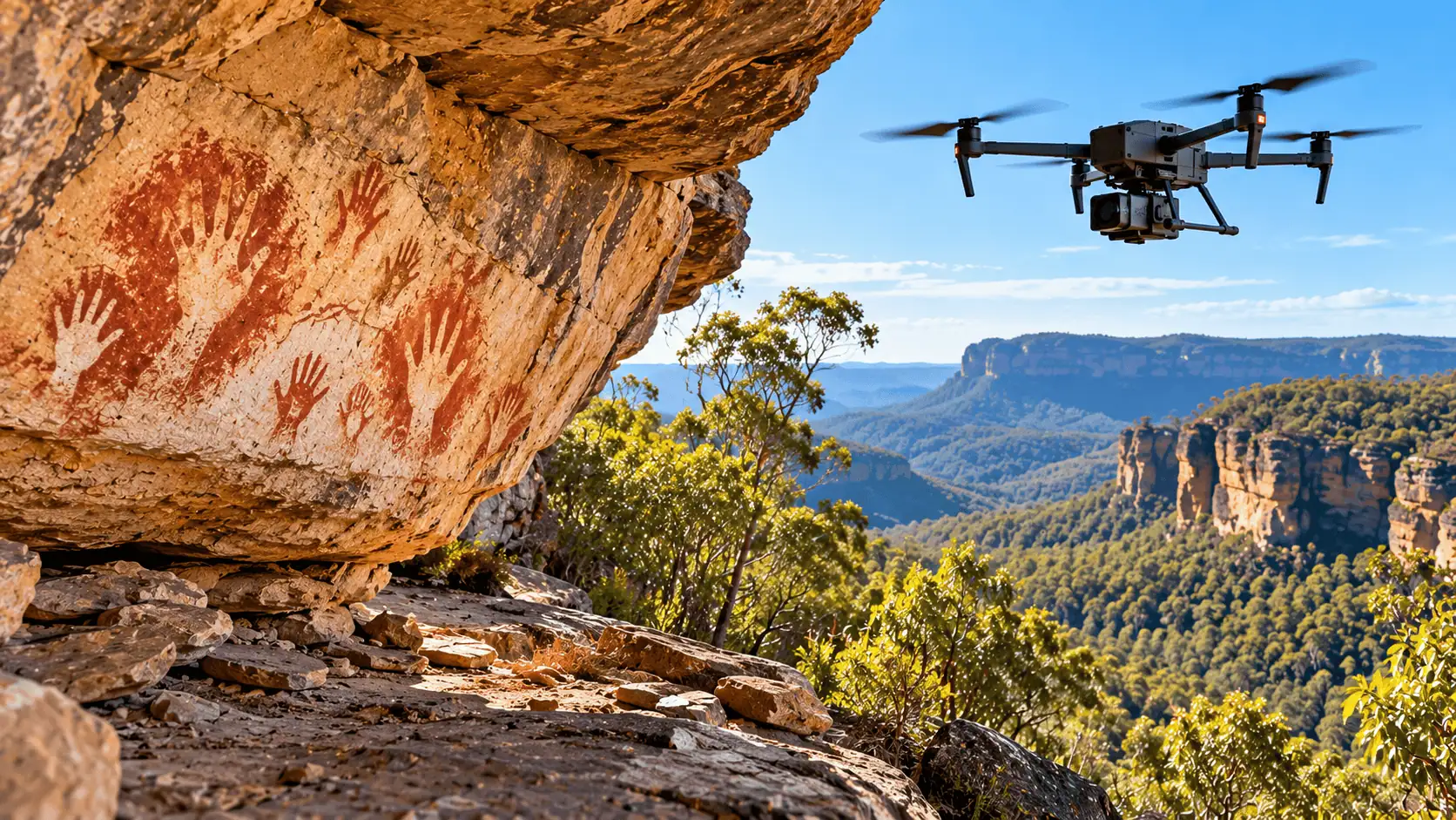 Australia, i droni LiDAR scoprono arte aborigena nascosta nella foresta