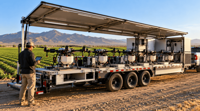 Agricoltura, ZenaDrone sviluppa un rimorchio automatizzato per gestire fino a cinque droni