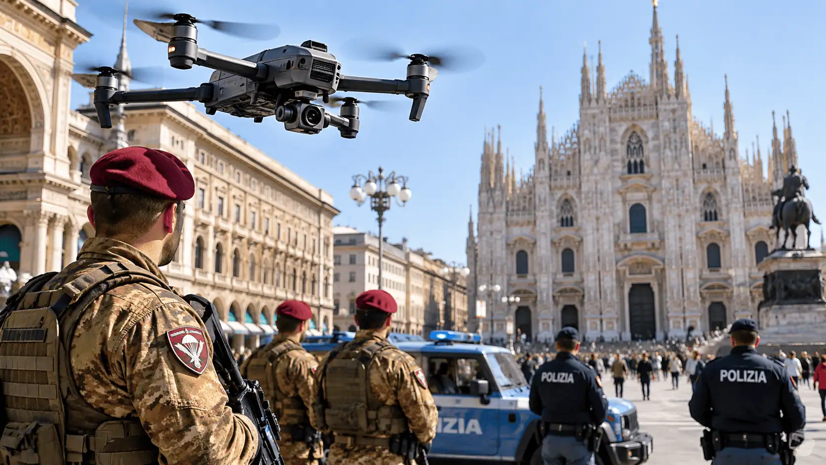 Milano, arrivano 500 paracadutisti della Folgore e droni per rafforzare la sicurezza