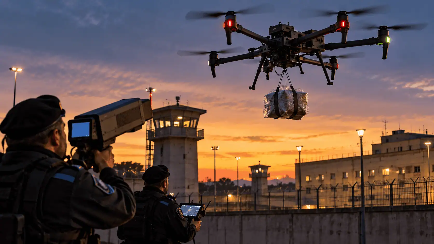 Poggioreale, bloccato un drone da 10mila euro con droga e 15 smartphone