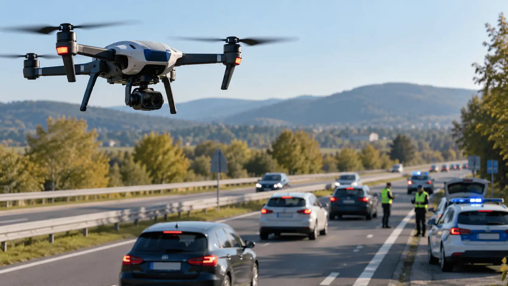 Droni contro chi avvisa dei posti di blocco: così la polizia controlla gli automobilisti dall’alto
