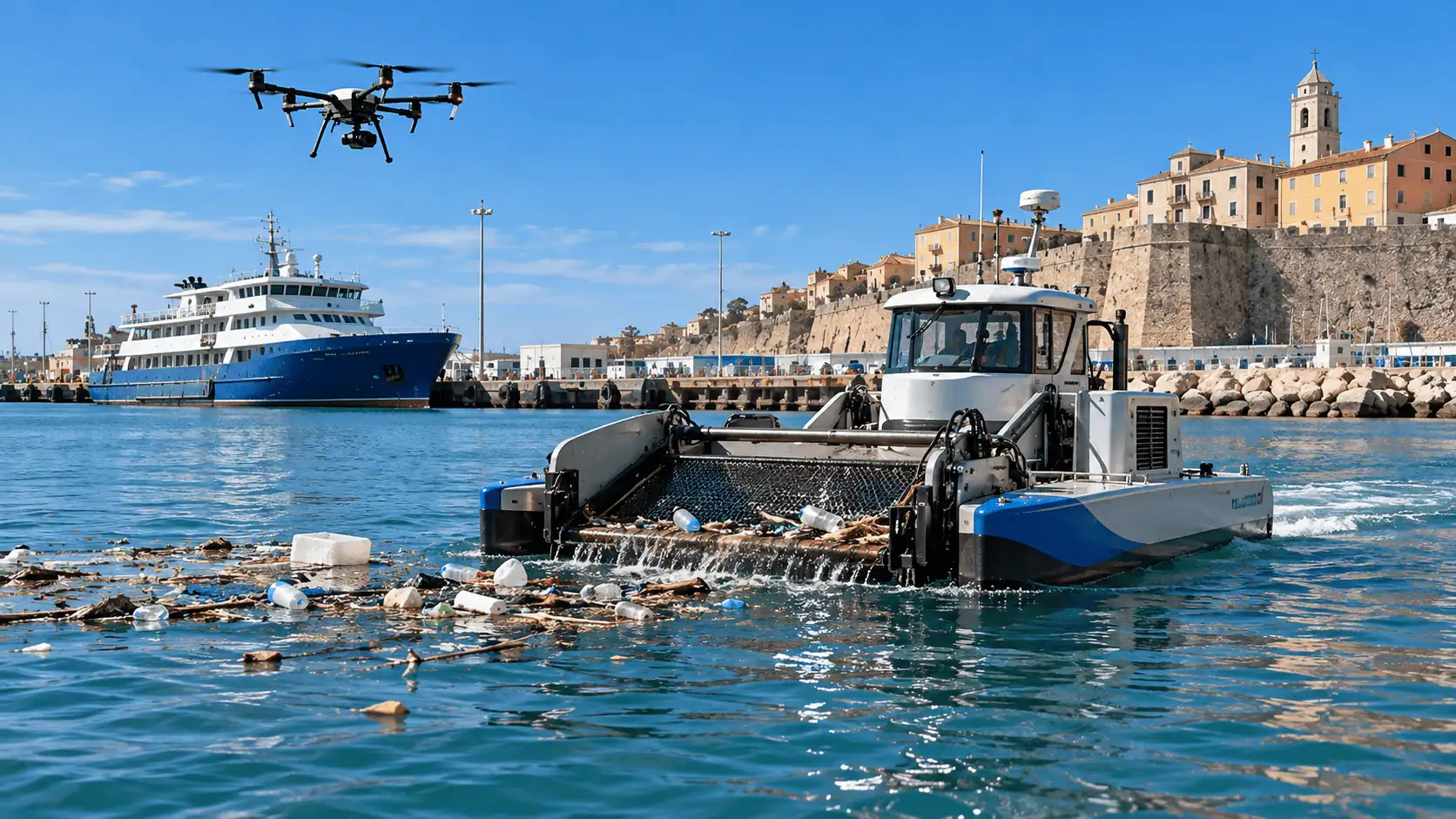 Termoli, droni e barche ecologiche insieme per ripulire il mare dai rifiuti